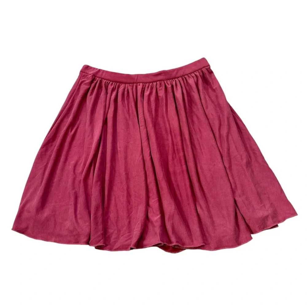Maroon High Waisted Circle Skater Skirt in size Medium - Picture 2 of 6